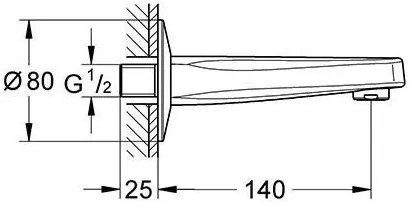 Εκροή Grohe Baucurve