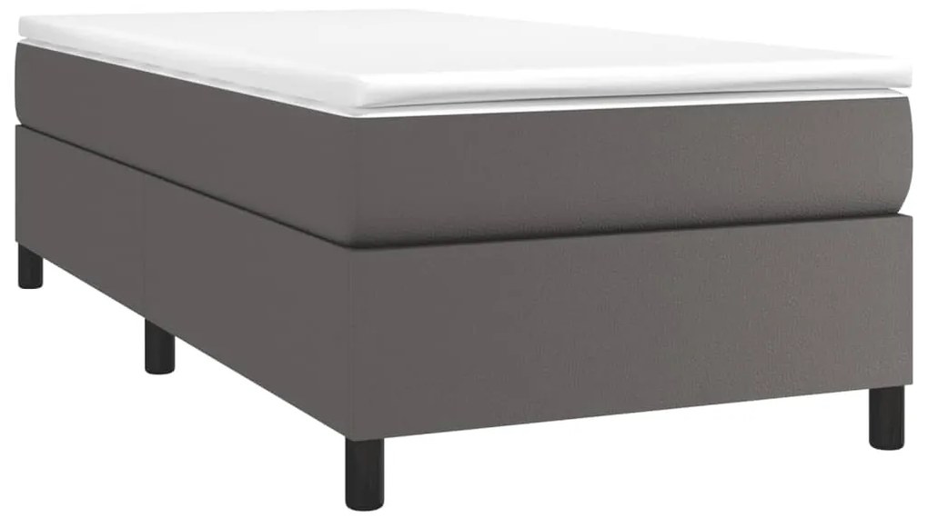 ΠΛΑΙΣΙΟ ΚΡΕΒΑΤΙΟΥ BOXSPRING ΓΚΡΙ 100X200 ΕΚ. ΣΥΝΘΕΤΙΚΟ ΔΕΡΜΑ 3121033