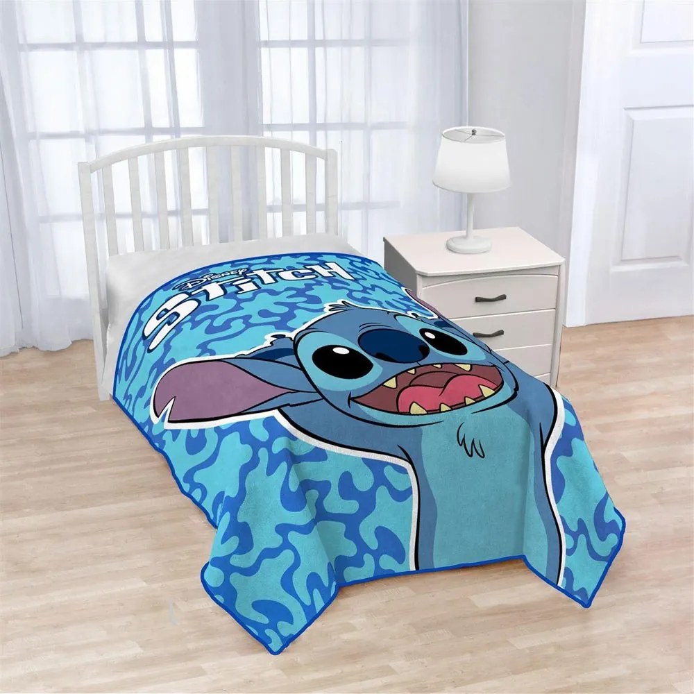 Κουβέρτα Παιδική Stitch 515 Blue DimCol Μονό 160x240cm Πολυέστερ