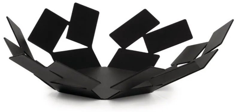 Ψωμιέρα - Φρουτιέρα La Stanza dello Scirocco MT01 B 24,5x23,2x6,2cm Μεταλλική Black Alessi Metal