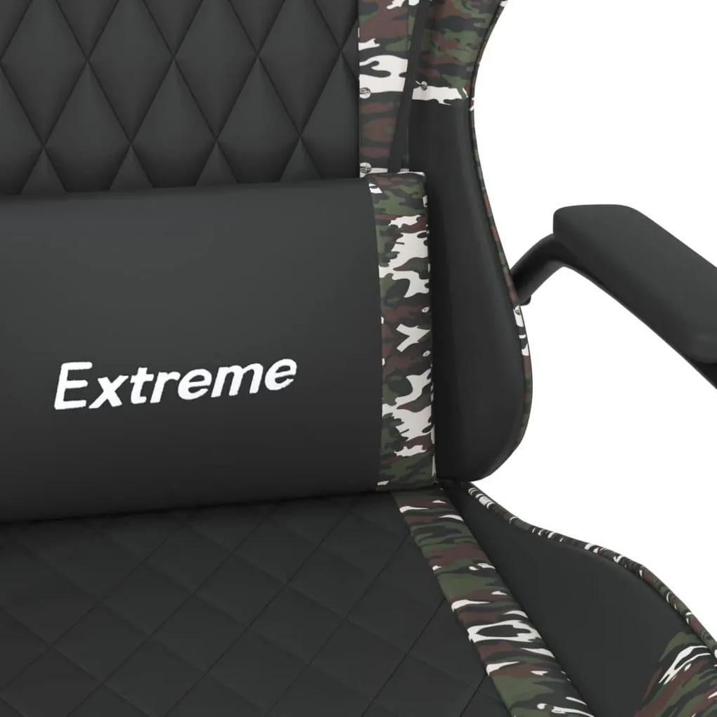 Καρέκλα Gaming Μαύρο/Παραλλαγή από Συνθετικό Δέρμα - Μαύρο
