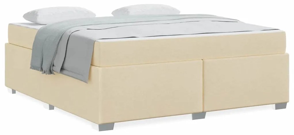vidaXL Σκελετός Κρεβατιού Άλλο Κρεμ 180 x 200 cm ύφασμα