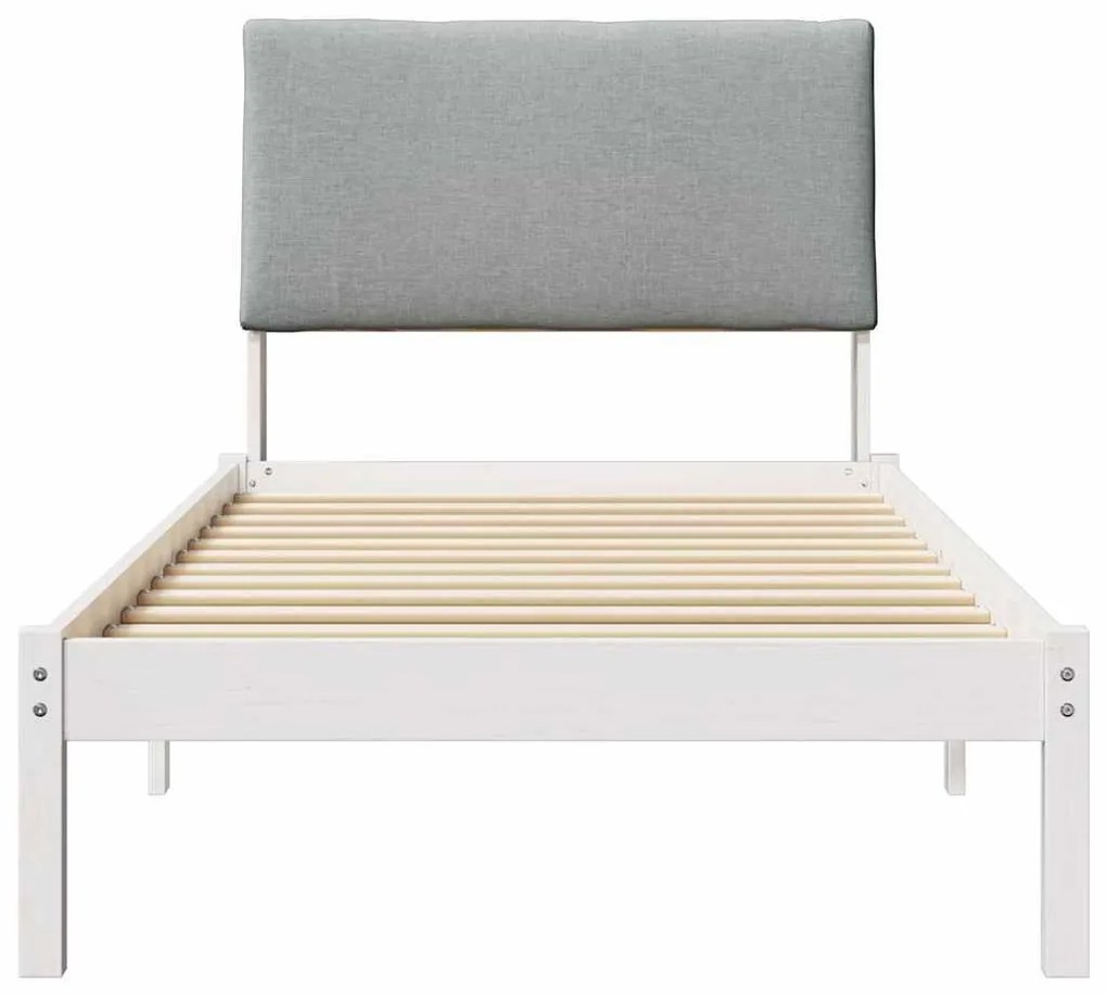vidaXL Σκελετός Κρεβατιού Λευκό και ανοιχτό γκρι 100 x 200 cm