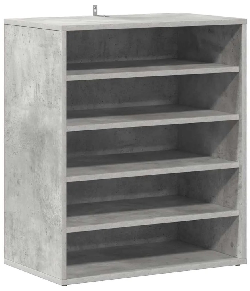 vidaXL Παπουτσοθήκη Γκρι Σκυροδέματος 60 x 35 x 70 εκ. από Επεξ. Ξύλο