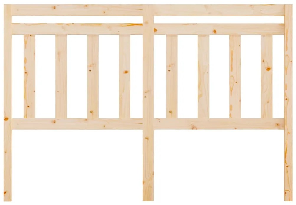 vidaXL Κεφαλάρι Κρεβατιού 126 x 4 x 100 εκ. από Μασίφ Ξύλο Πεύκου