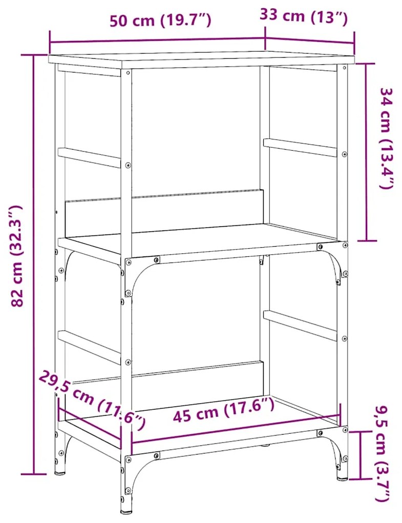 Ντουλάπι βιβλίων Παλιό ξύλο 50x33x82 cm Κατασκευασμένο ξύλο - Καφέ