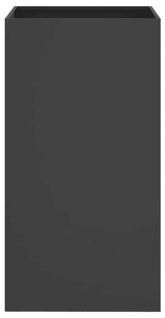 vidaXL Ζαρντινιέρα Μαύρη 42x38x75 εκ. από Χάλυβα Ψυχρής Έλασης