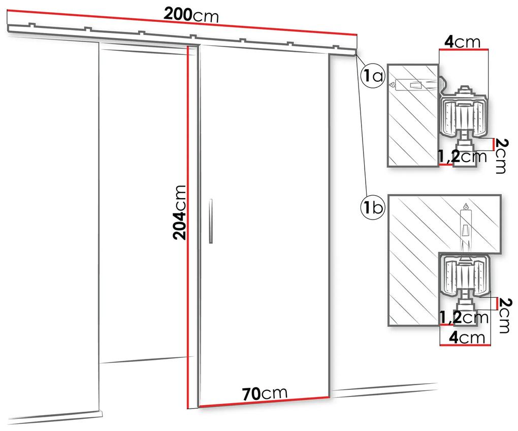 Συρόμενες πόρτες Hartford 487, 19 kg, Άσπρο, Πλαστικοποιημένη μοριοσανίδα, Αλουμίνιο | Epipla1.gr