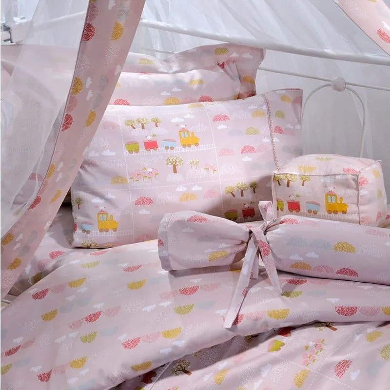 Κουνουπιέρα Βρεφική ΣΧ.123 Pink Down Town 100% Cotton Satin