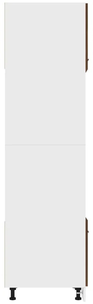 vidaXL Ντουλάπι Μικροκυμάτων "Lyon" Καφέ Δρυς 60x57x207 εκ. από Τεχνητό Ξύλο