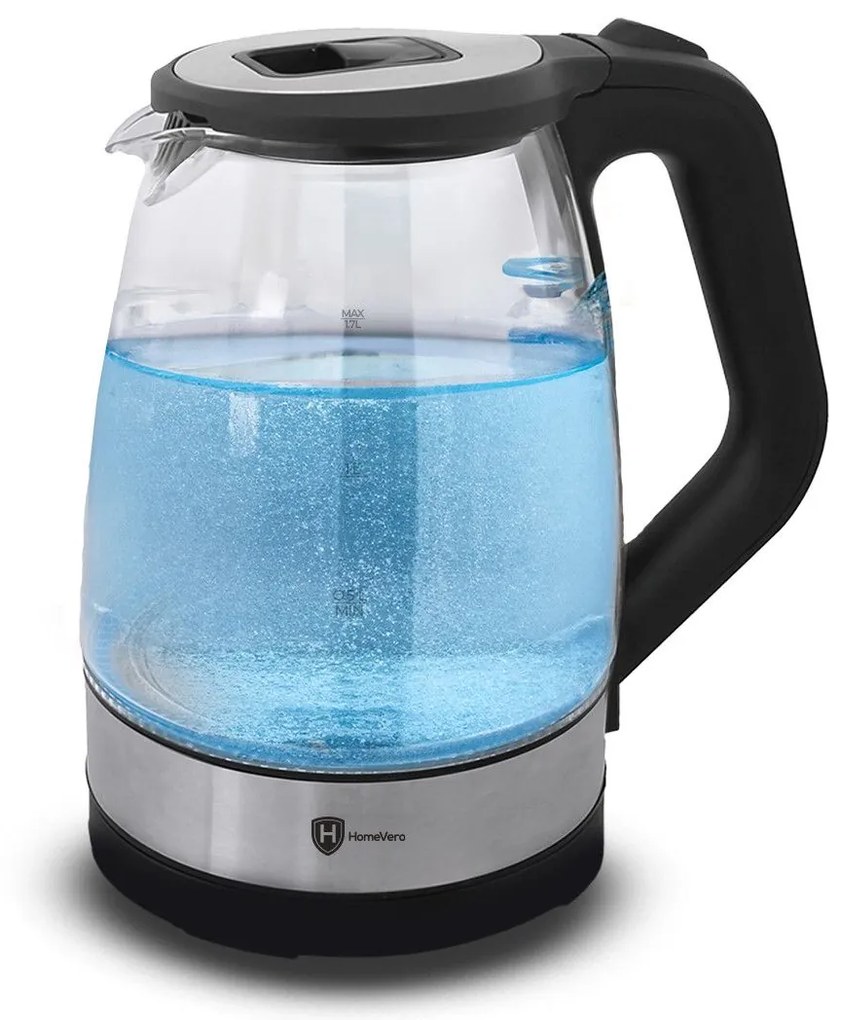 Γυάλινος βραστήρας νερού 1.7L 2200W Max HomeVero HV-GK1.7