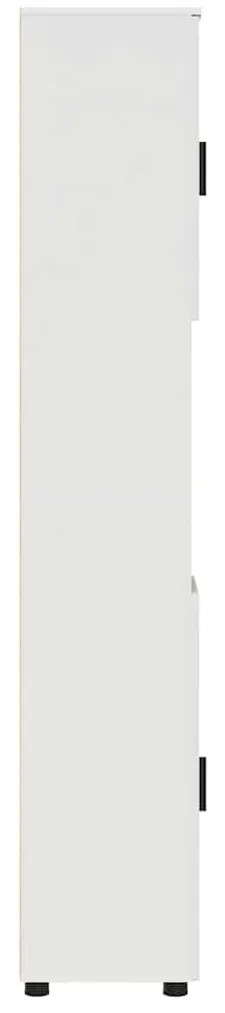 vidaXL Ντουλάπι Μπάνιου με αποθήκευση με πόρτα Λευκό 30 x 35 x 192 εκ.