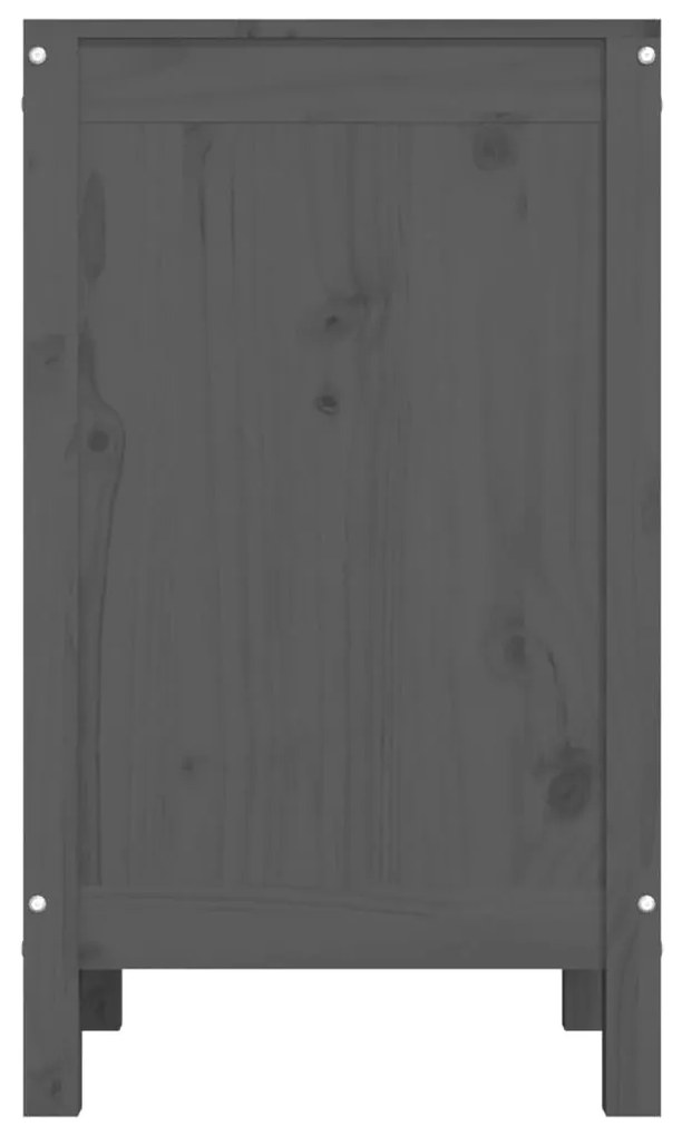 vidaXL Καλάθι Απλύτων Γκρι 44 x 44 x 76 εκ. από Μασίφ Ξύλο Πεύκου