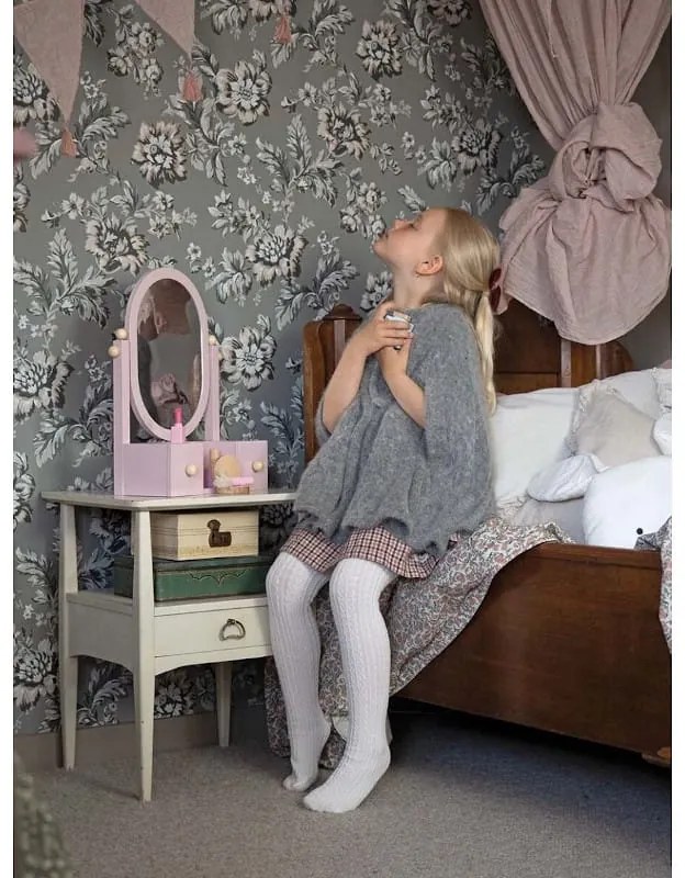 Ξύλινος καθρέφτης με ανάκλιση & συρταράκια Jabadabado