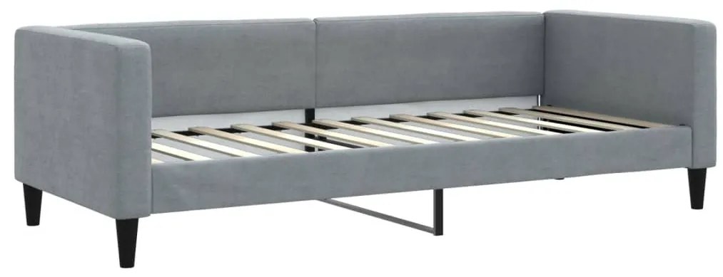 vidaXL Καναπές Κρεβάτι με Στρώμα Ανοιχτό Γκρι 80 x 200 εκ. Υφασμάτινο