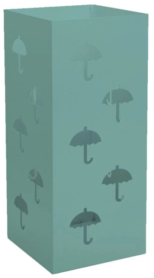 Ομπρελοθήκη Τετράγωνη 25-913 22x22x50cm Matte Turquoise Pam&amp;Co Stainless Steel