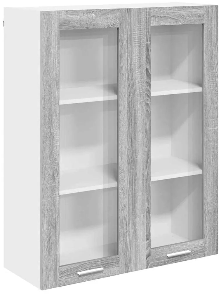 vidaXL Κρεμαστό ντουλάπι με αποθήκευση Γκρίζο Σονομα 80 x 31 x 100 εκ.