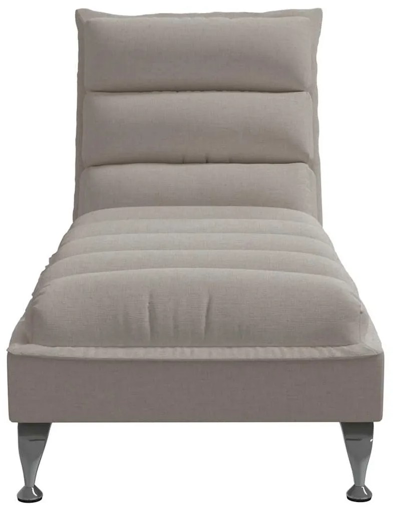 vidaXL Ανάκλιντρο Taupe Υφασμάτινο με Μαξιλάρια