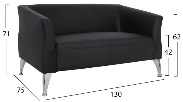 ΣΕΤ ΣΑΛΟΝΙΟΥ 2ΤΜΧ KIANA ΜΕ ΜΑΥΡΟ PU HM11285.01