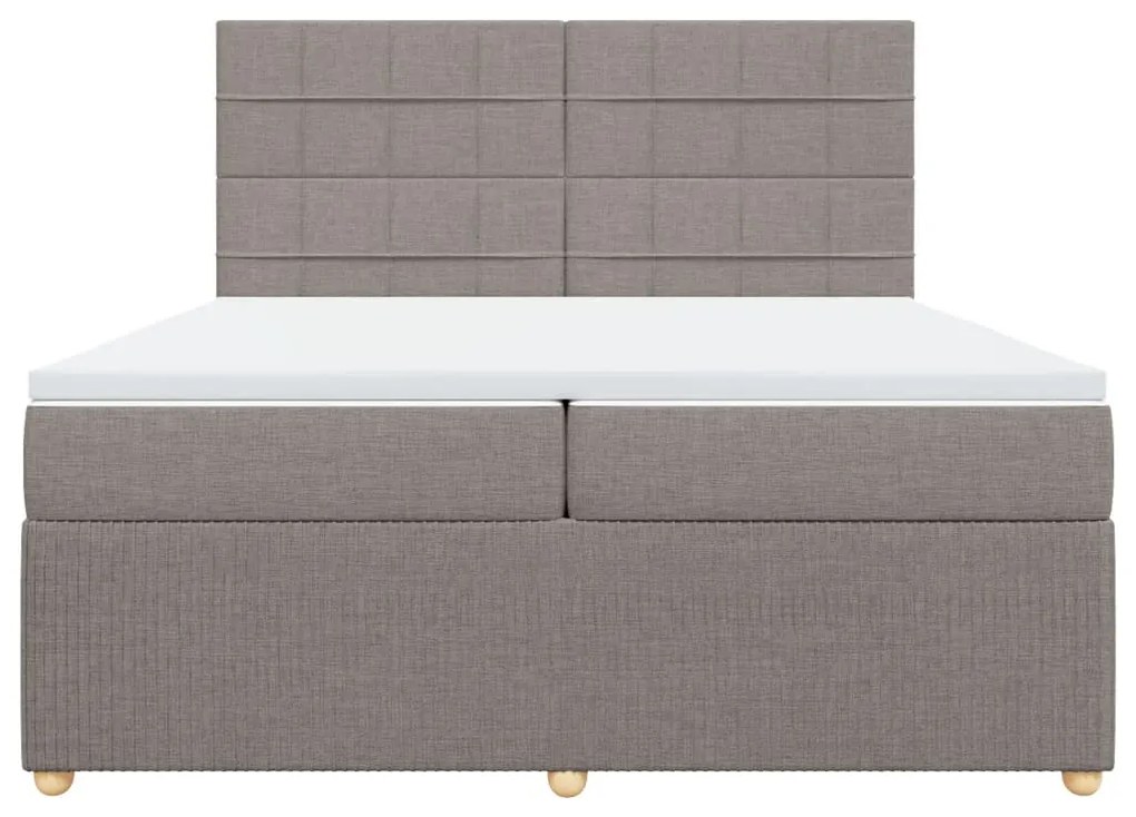 ΚΡΕΒΑΤΙ BOXSPRING ΜΕ ΣΤΡΩΜΑ TAUPE 200X200 ΕΚ. ΥΦΑΣΜΑΤΙΝΟ 3294467