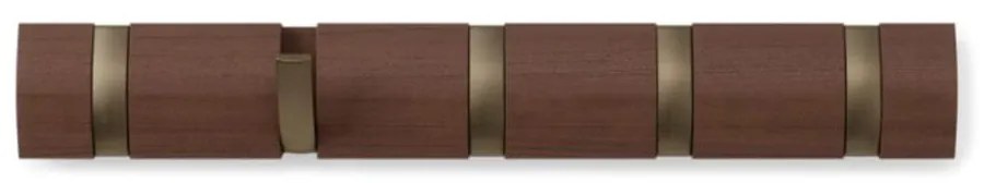 Umbra flip Ξύλινη κρεμάστρα τοίχου 5 θέσεων 51.Χ6.5εκ 318850-1227