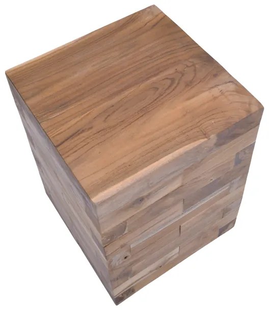 Βοηθητικό τραπέζι Werzy Inart φυσικό μασίφ ξύλο teak 35x35x49εκ - 315-000009