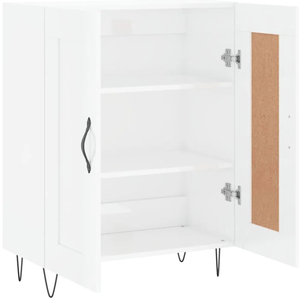 vidaXL Ντουλάπι Γυαλιστερό Λευκό 69,5x34x90 εκ. Επεξεργασμένο Ξύλο