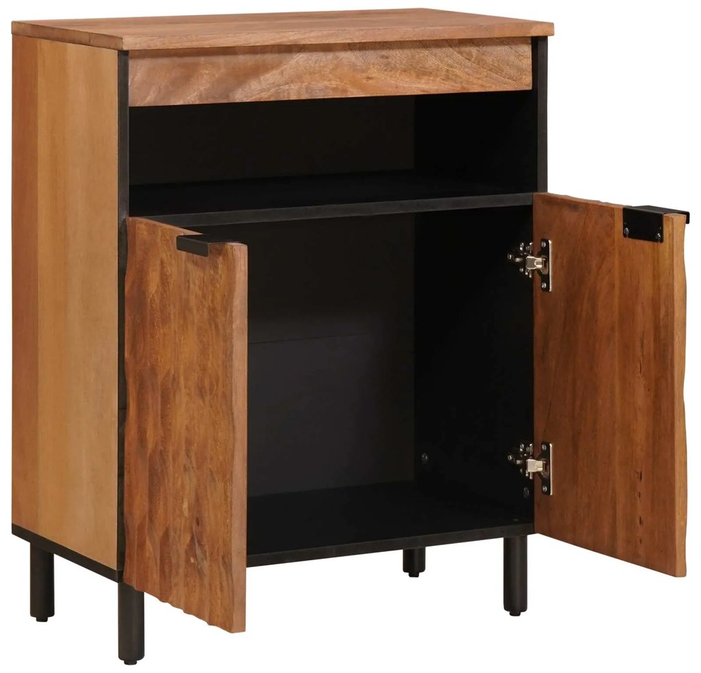 vidaXL Πλαϊνό γραφείο με πόρτα Καφέ Φινίρισμα Ακακίας 60 x 33 x 75 cm