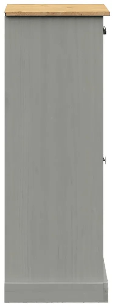 Παπουτσοθήκη VIGO Γκρι 60 x 35 x 96 εκ. από Μασίφ Ξύλο Πεύκου - Γκρι
