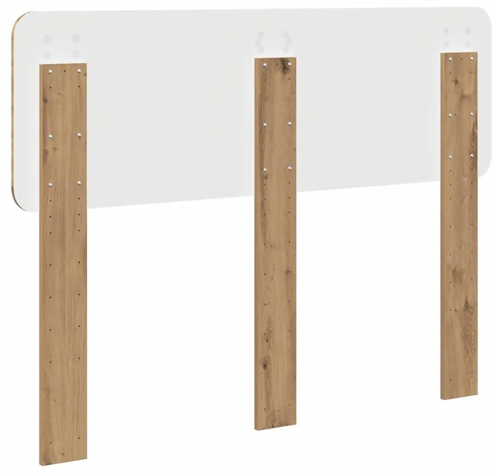 vidaXL Κεφαλάρι με κεφαλάρι Artisan Oak 135 cm Επεξεργασμένο ξύλο