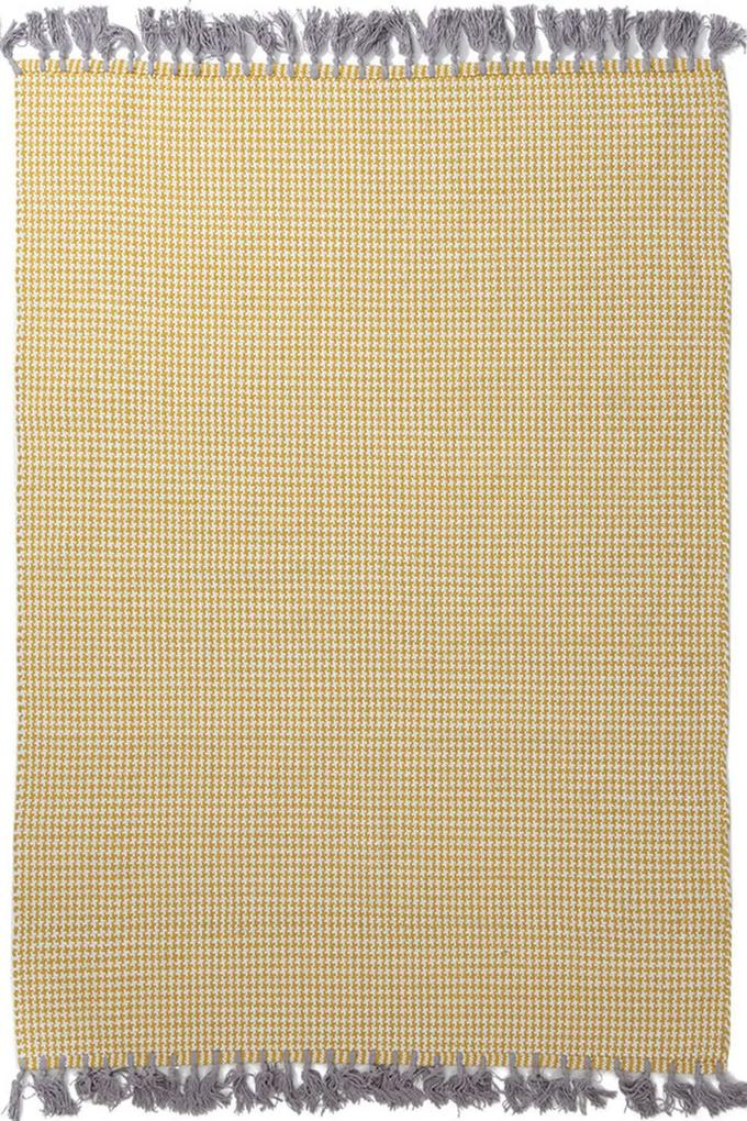 Χαλί Urban Cotton Kilim Houndstooth Yellow Royal Carpet 70X140cm