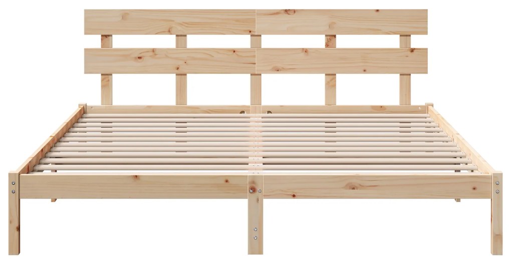 vidaXL Κρεβάτι με κεφαλάρι 180x200 εκ Μασίφ ξύλο πεύκου