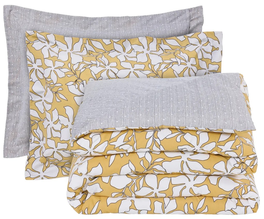 DAS HOME ΣΕΤ ΣΕΝΤΟΝΙΑ ΜΟΝΑ ΜΕ ΛΑΣΤΙΧΟ CASUAL 5432 OCHRE, WHITE