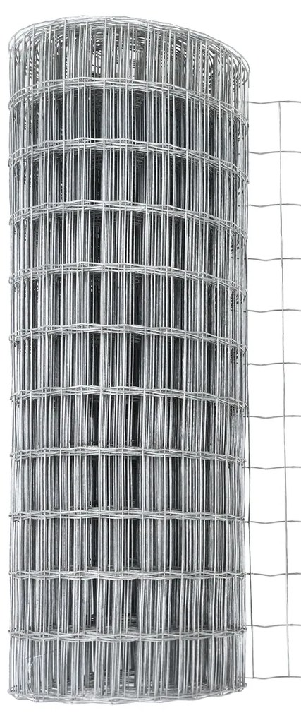 vidaXL Euro Fence με 7 Στηρίγματα Σπικάλ 1x10 μ Γαλβανισμένος Χάλυβας