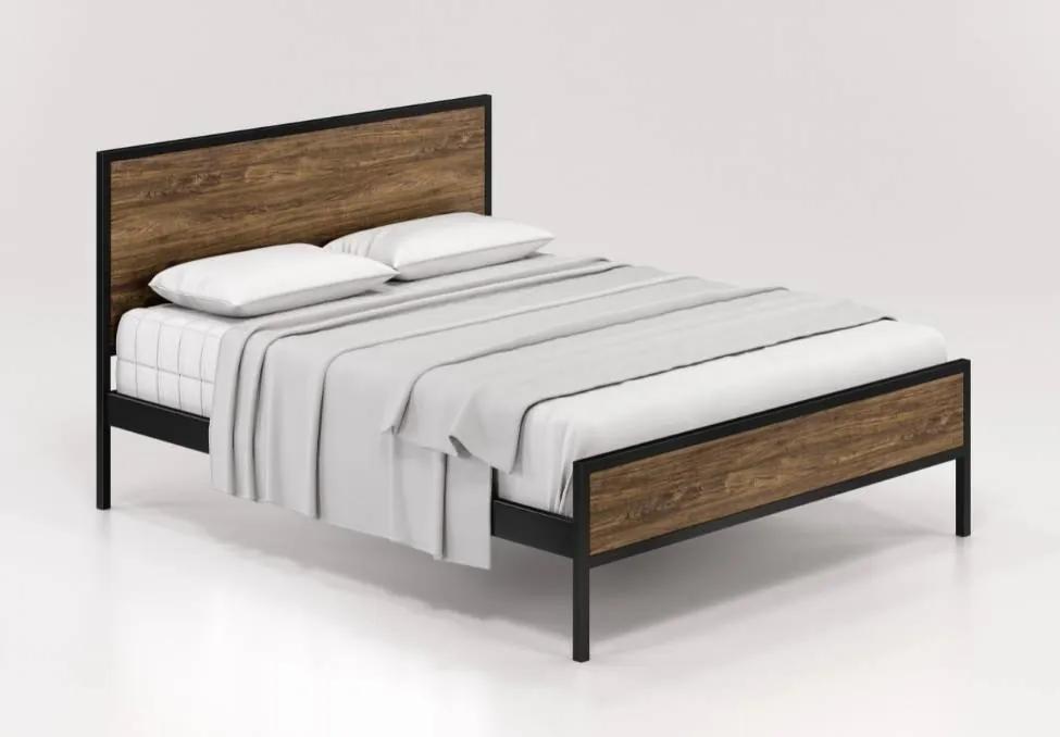 Κρεβάτι Absolute για στρώμα 150χ200 διπλό με επιλογή χρώματος Μέταλλο και Μοριοσανίδα