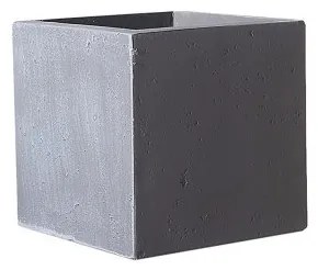 Γλάστρα Πήλινη Τετράγωνη Rocky Γκρι M 30x30x30 εκ. B-6050-8 Supergreens-B-6050-8-Γκρι B-6050-8