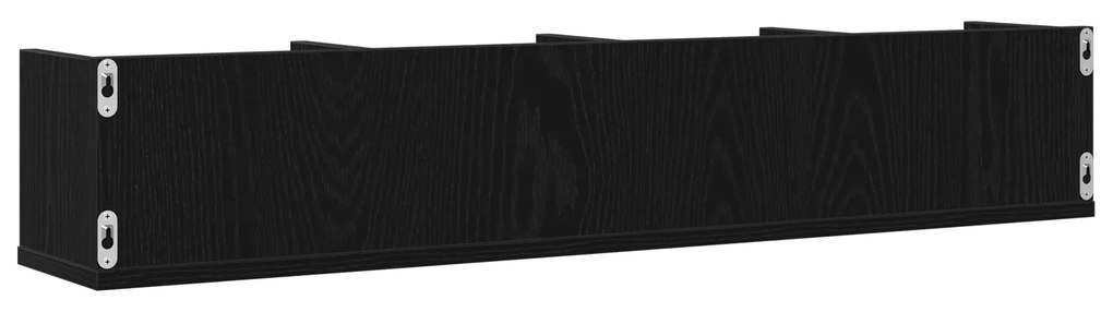 vidaXL Ράφι Τοίχου CD Μαύρος Δρυς 100x18x18 εκ Επεξεργασμένο Ξύλο