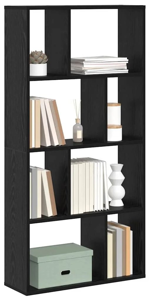 vidaXL Βιβλιοθήκη Μαύρη Οξυά 70 x 20 x 102.5 εκ Επεξεργασμένο ξύλο