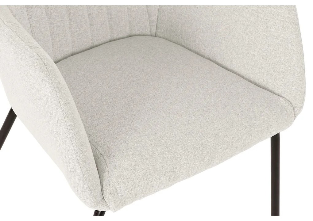 Καρέκλα DKD Home Decor Μπεζ πολυεστέρας Μέταλλο 59,5 x 60,5 x 78 cm