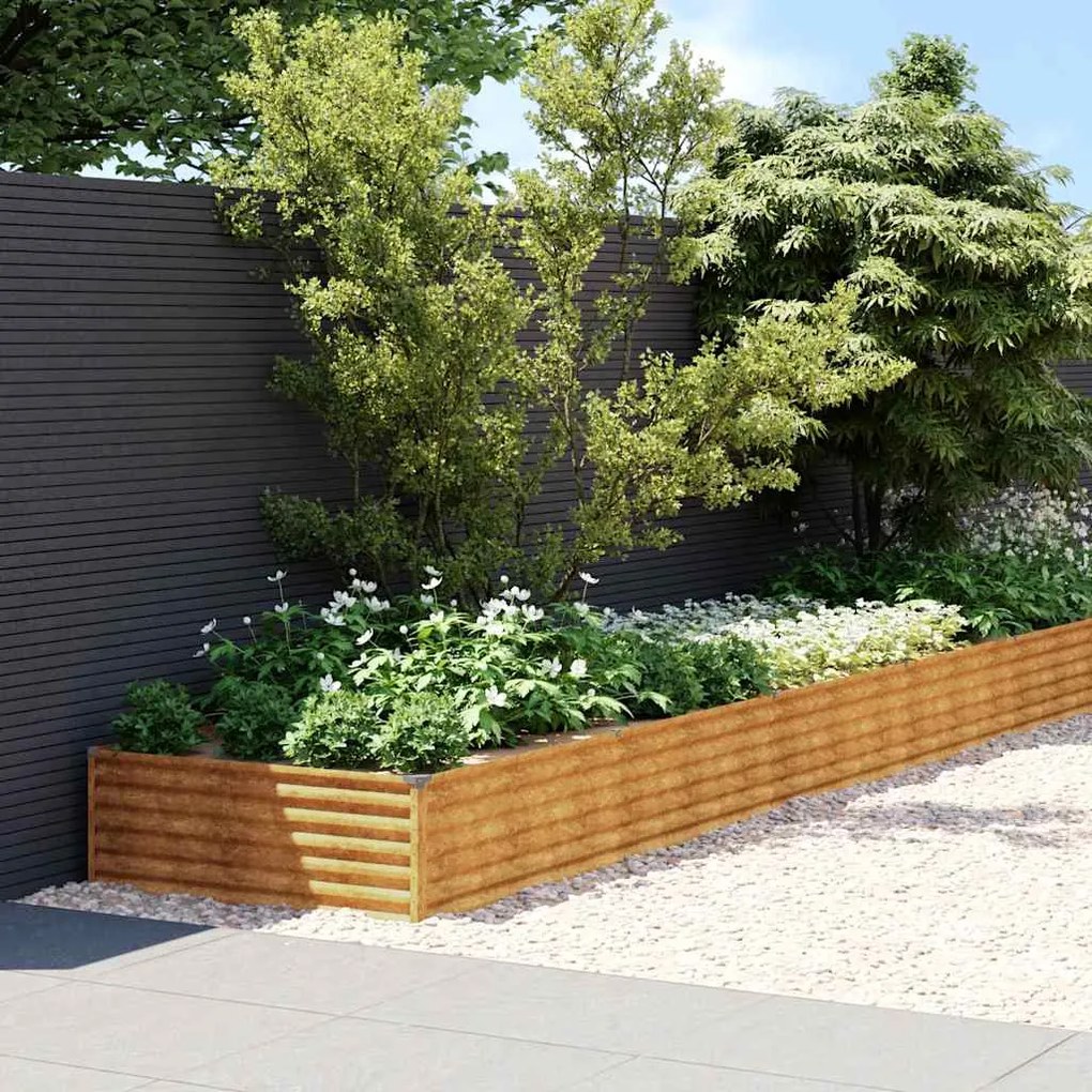 vidaXL Ζαρντινιέρα 1150 x 100 x 36 εκ. από Ατσάλι Σκληρυθέν στον Αέρα