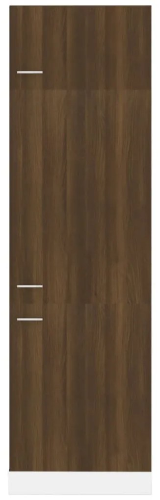vidaXL Ντουλάπι Ψυγείου Lyon Καφέ Δρυς 60x57x207 εκ. Επεξεργ. Ξύλο