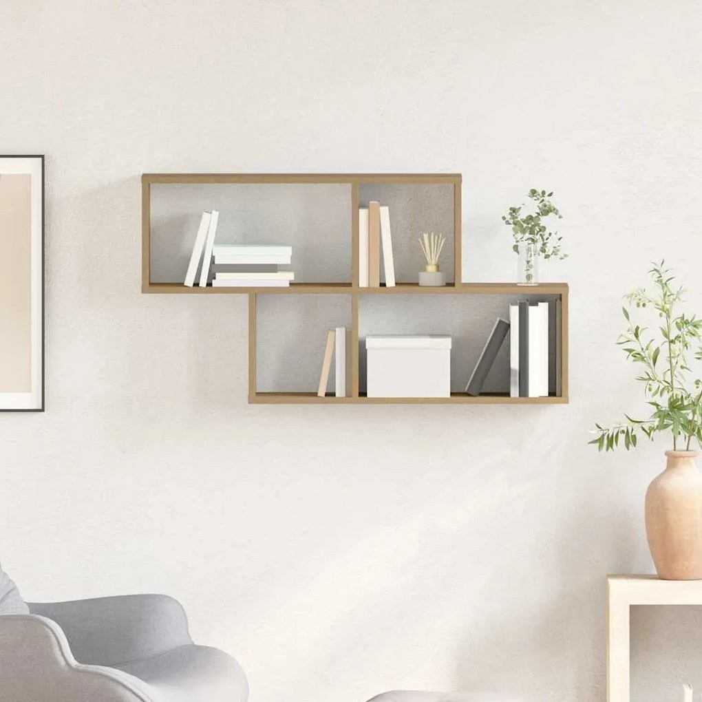 vidaXL Ράφι τοίχου artisan δρυς 100 x 20 x 53 εκ Επεξεργασμένο ξύλο