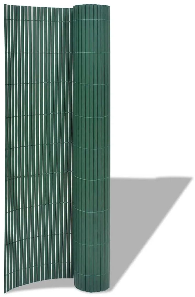 vidaXL Περίφραξη Κήπου Διπλής Όψης Πράσινη 90 x 500 εκ. από PVC