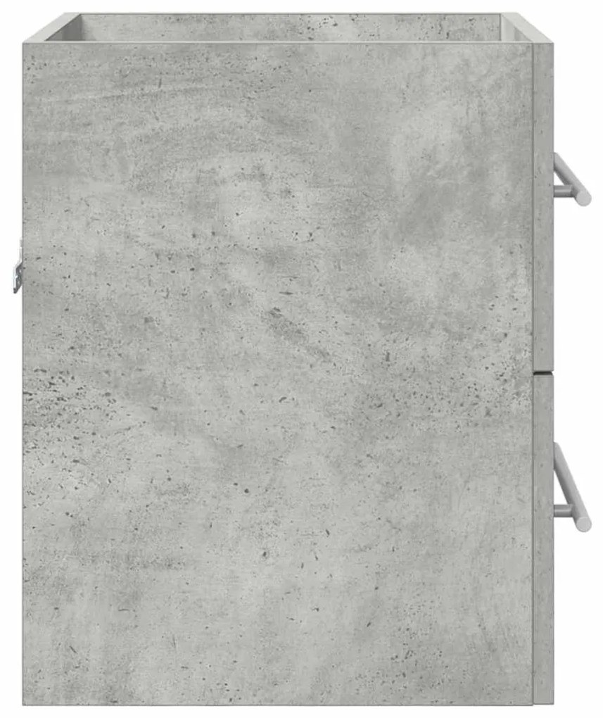 vidaXL Ντουλάπι νιπτήρα με συρτάρι Σκυρόδεμα Γκρι 38,5 x 41 x 48 εκ