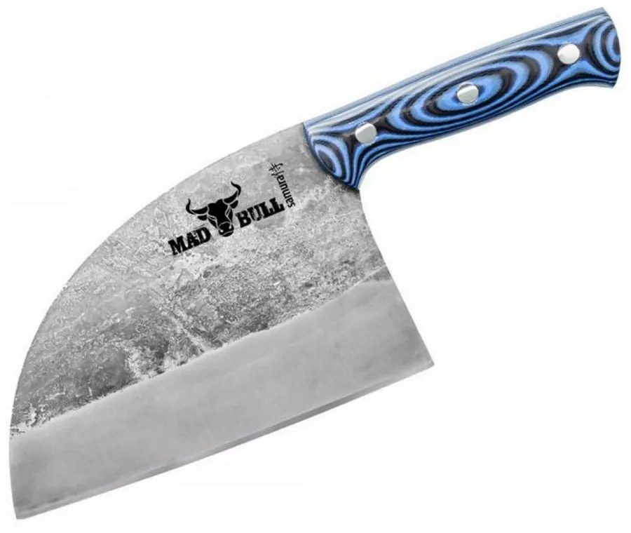 Μπαλτάς Mad Bull SMB-0040 18cm Black-Blue Samura Ανοξείδωτο Ατσάλι