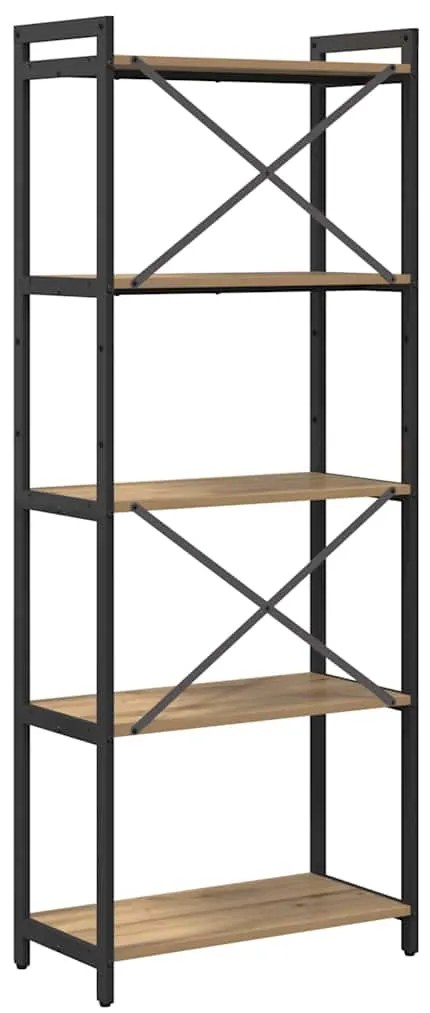 vidaXL Βιβλιοθήκη artisan δρυς 60 x 30 x 153 εκ Επεξεργασμένο ξύλο