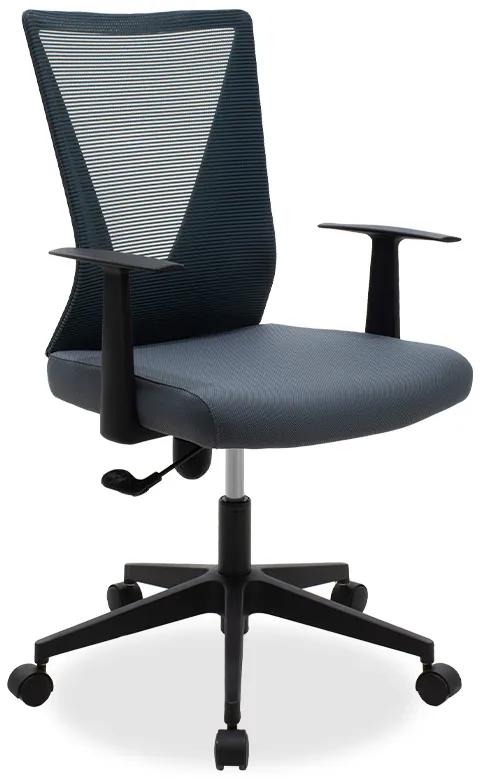 Καρέκλα γραφείου διευθυντή Ghost pakoworld με ύφασμα mesh χρώμα μαύρο - γκρι Model: 069-000008