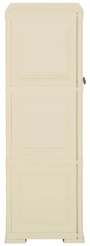 vidaXL Πλαστικό Ντουλάπι Angora Λευκό 79 x 43 x 125εκ. με Σχέδιο Ξύλου