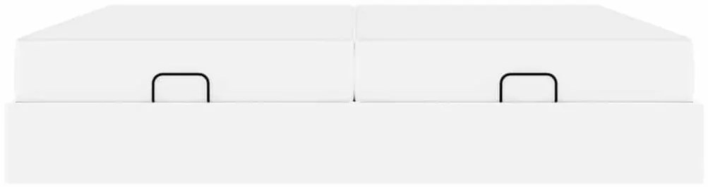 vidaXL Σκελετός κρεβατιού με στρώμα με στρώμα 2 pcs Λευκό PVC