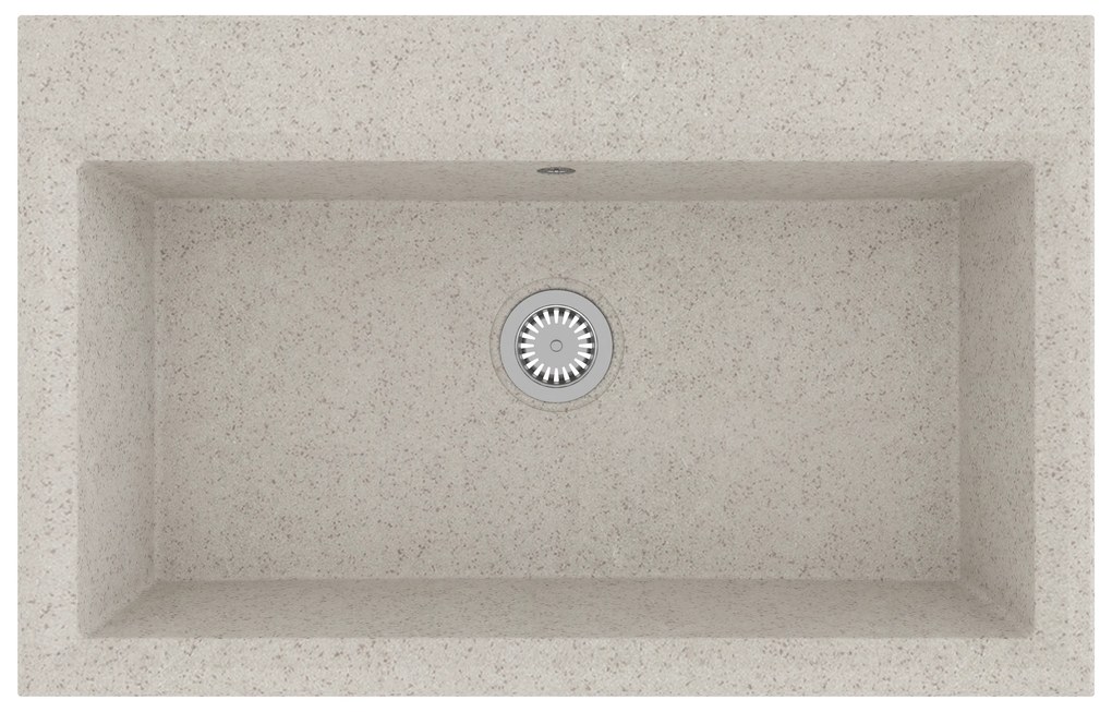 vidaXL νιπτήρας κουζίνας μπεζ 790x500x193 εκ. Γρανίτης